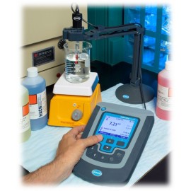 Medidor multiparamétrico de doble entrada para laboratorio, pH, CE, OD óptico, ORP e ISE HACH - HQ440D