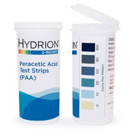 Tira de prueba de ácido peracético (PAA) 0-160 PPM Hydrion - PAA160