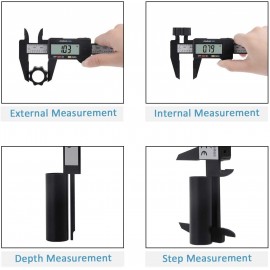 Calibrador digital, herramienta de medición de calibradores de 0 a 6" ADORIC