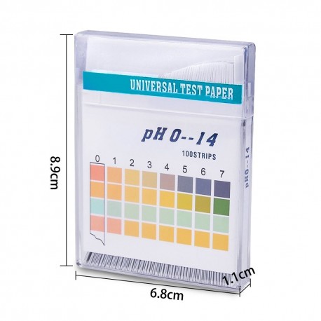 Papel medidor de pH universal - 100 tiras
