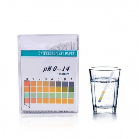 Tiras de prueba de pH, 4 paquetes de 320 pH. 1-14 papel de prueba, tiras de  prueba de pH de papel tornasol, tiras de prueba de equilibrio de pH para