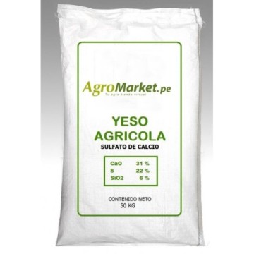 Yeso agrícola saco de 25 Kg
