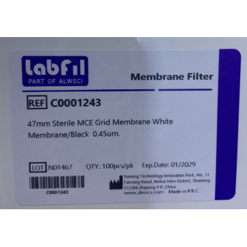 Filtro de membrana estéril...