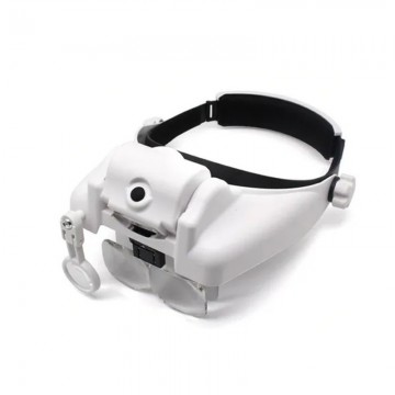 Lupa Visera De Cabeza 3 Led...
