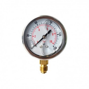 Manómetro con glicerina de 0 ~1500 PSI