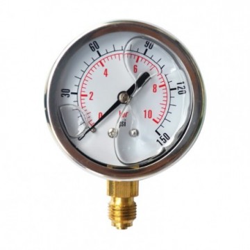 Manómetro con glicerina de 0 ~ 500 PSI