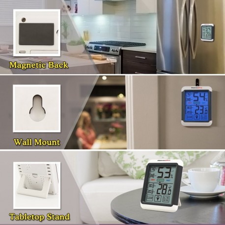 ThermoPro TP55 - Higrómetro digital, termómetro de interiores, medidor de  humedad con pantalla táctil gigante y monitor retroiluminado de temperatura
